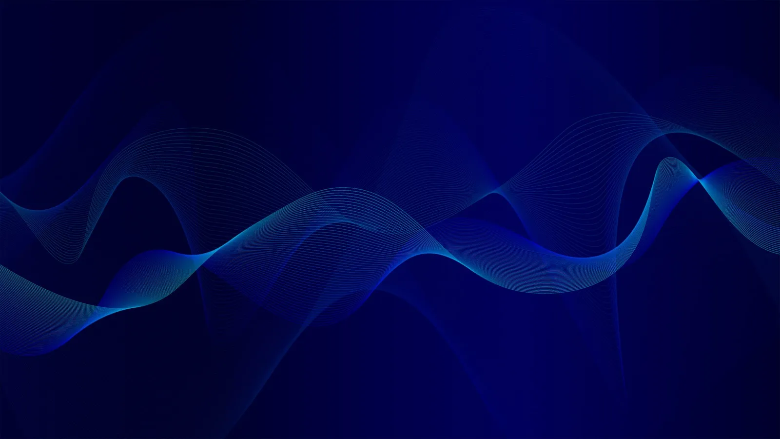 Vagues lumineuses sur fond bleu nuit