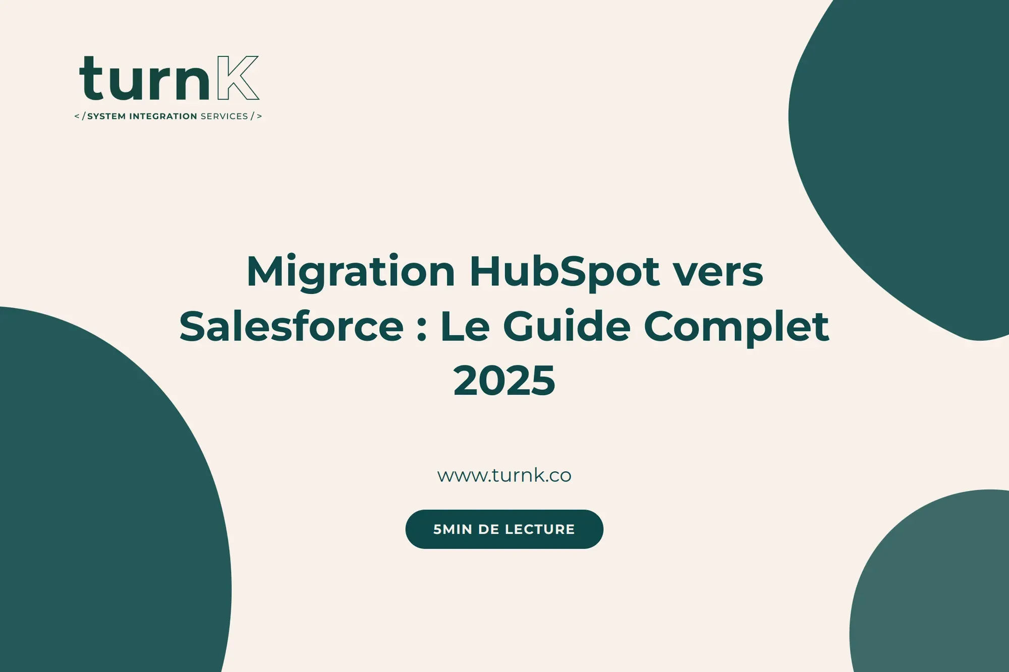 Visuel illustrant la migration de HubSpot vers Salesforce