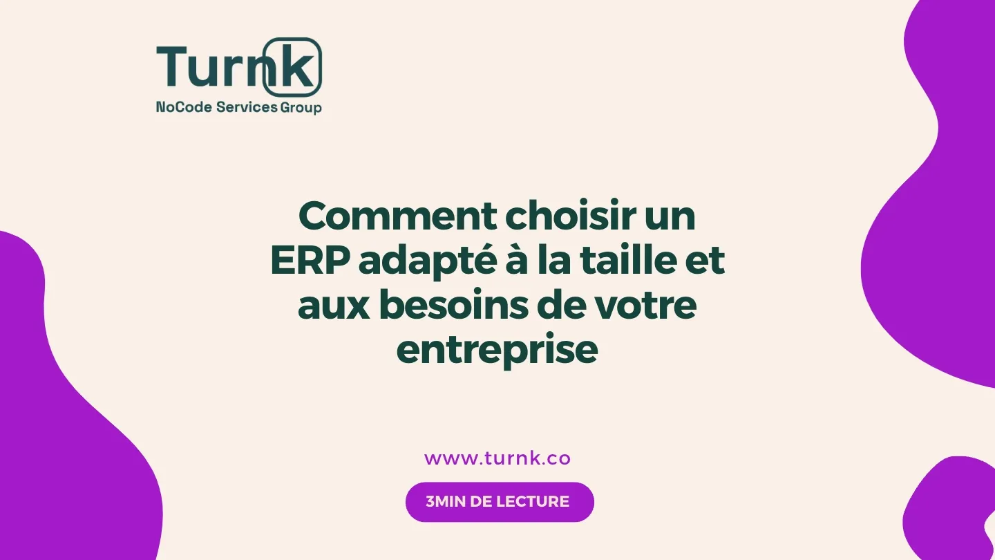 Visuel illustrant le choix d’un ERP adapté à la taille de l’entreprise