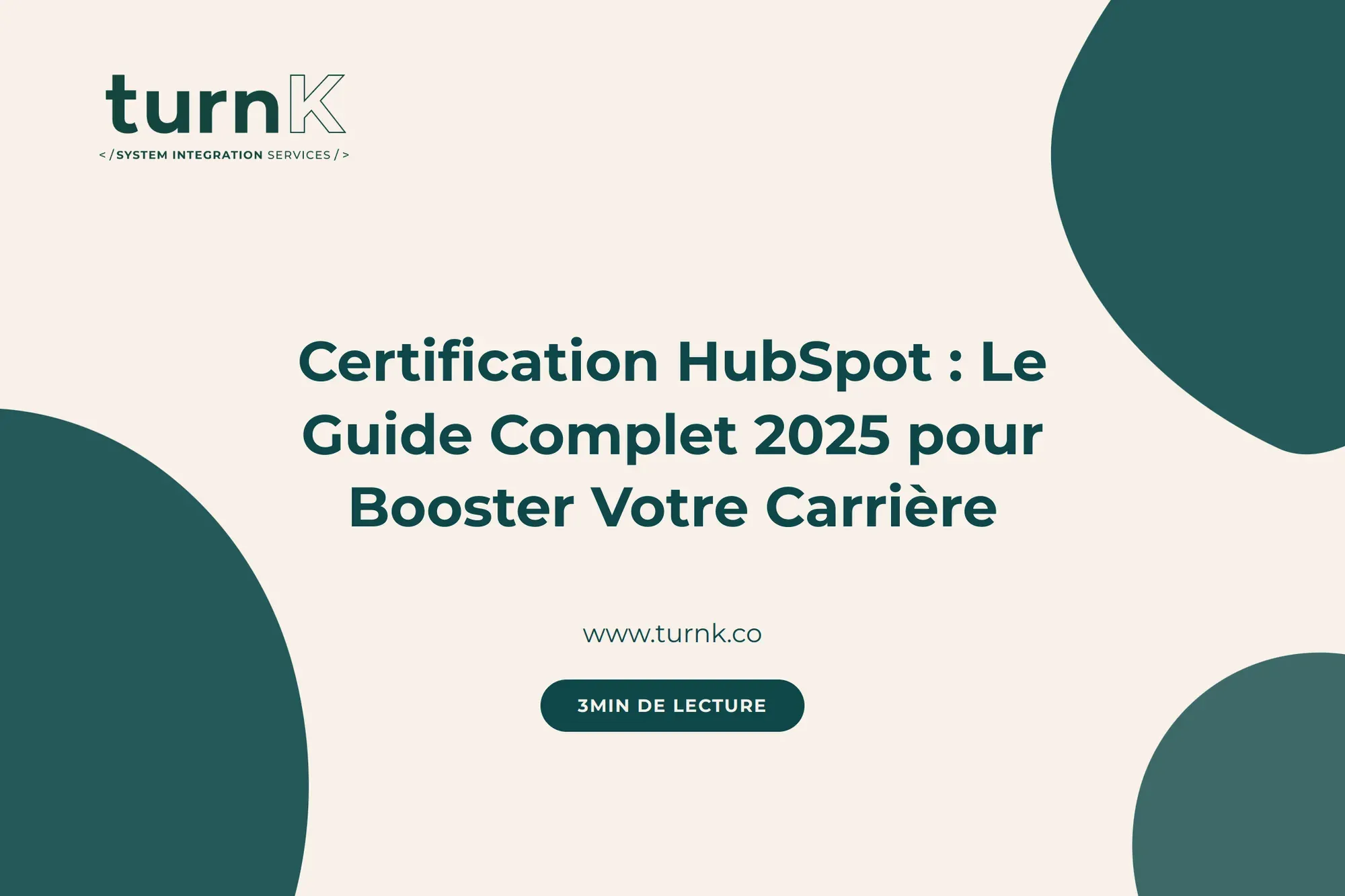 Visuel illustrant la certification HubSpot pour développer sa carrière