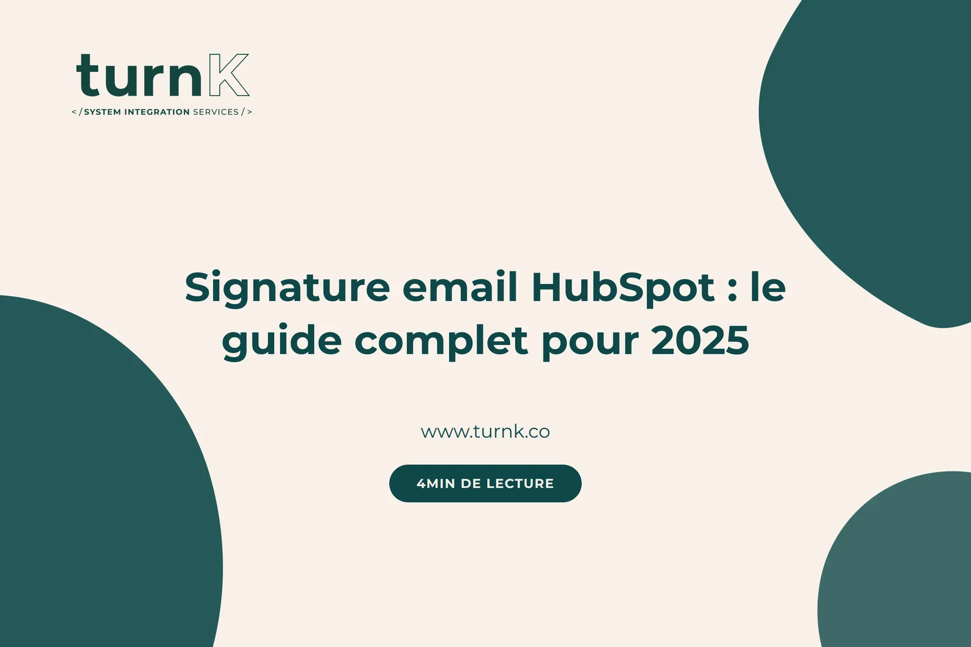Visuel illustrant la création d’une signature email dans HubSpot