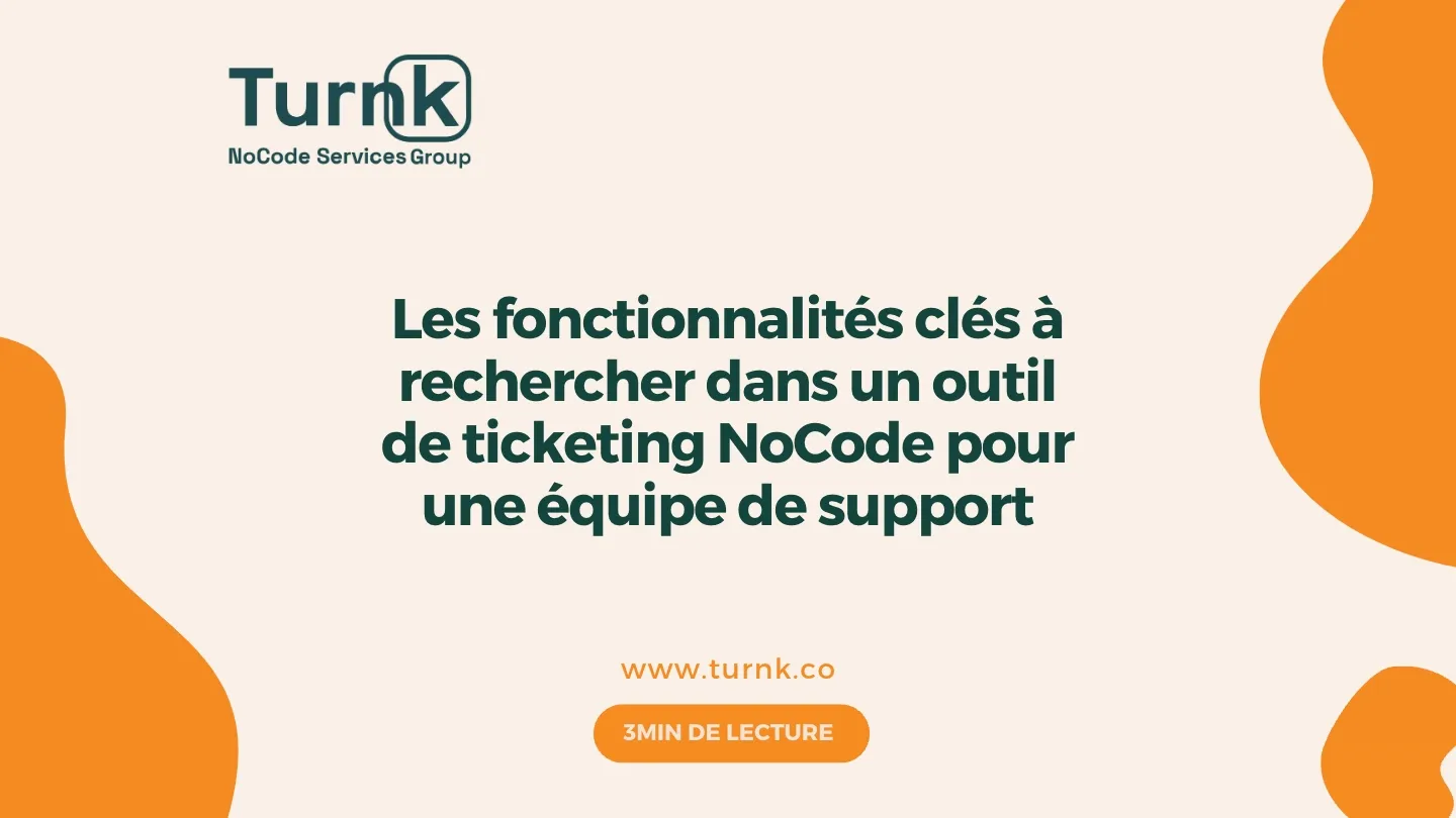 Visuel illustrant les fonctionnalités clés d’un outil de ticketing pour le support
