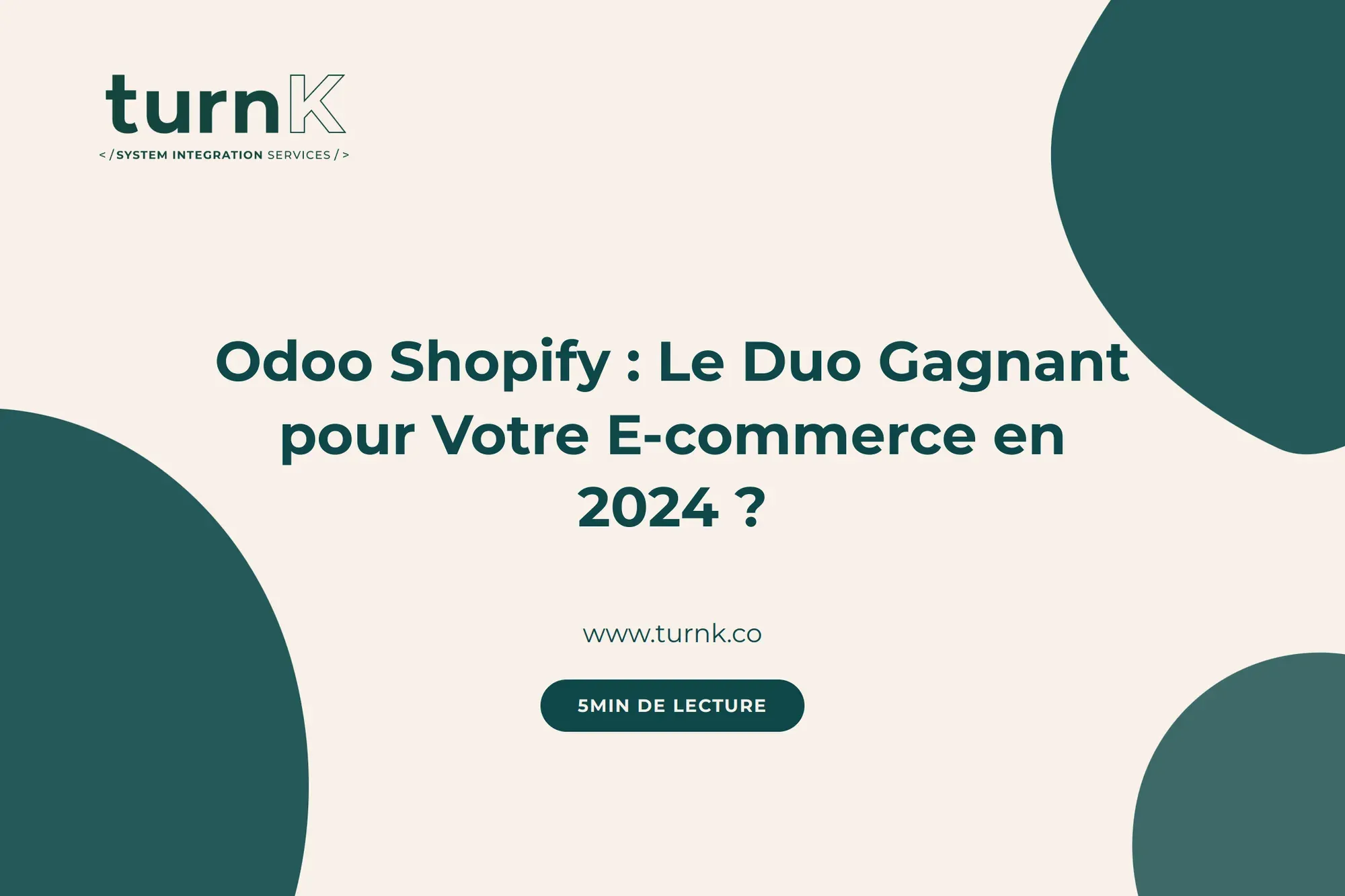 Visuel illustrant l’association d’Odoo et de Shopify pour l’e-commerce
